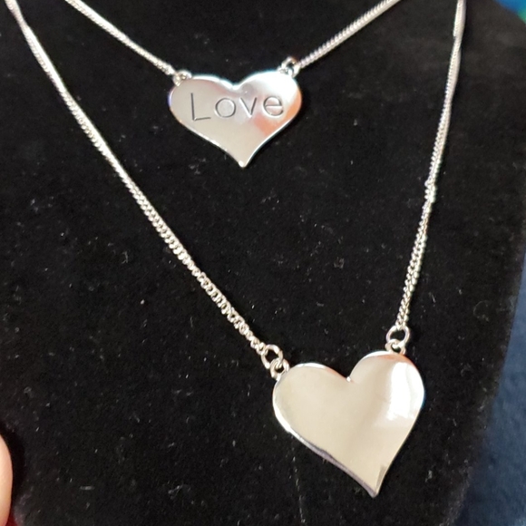 Double Strand Heart Necklace - Picture 4 of 5